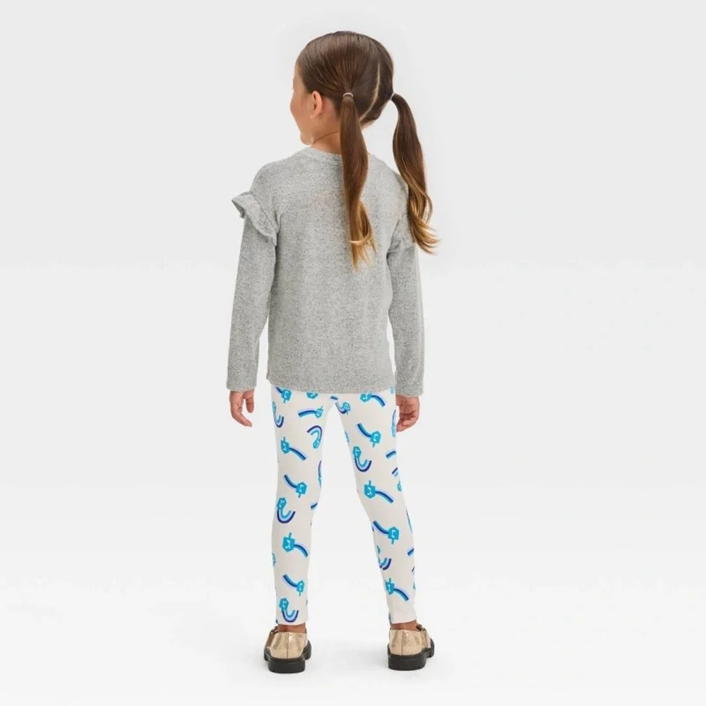 Toddler Girls' Rainbow Long Sleeve Top & Leggings Set nwt 4t